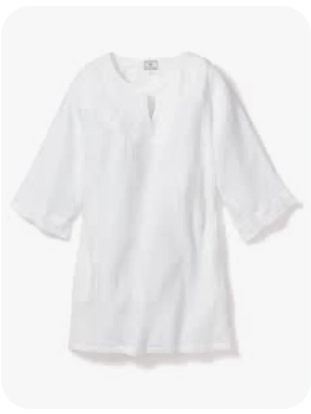 Petite Plume white gauze cotton nightshirt nightgown caftan swim cover up